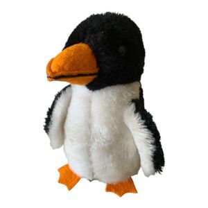 Vintage R. Dakin Plush Penguin 9 inches Stuffed Animal 1979 Weighted Bottom Bird